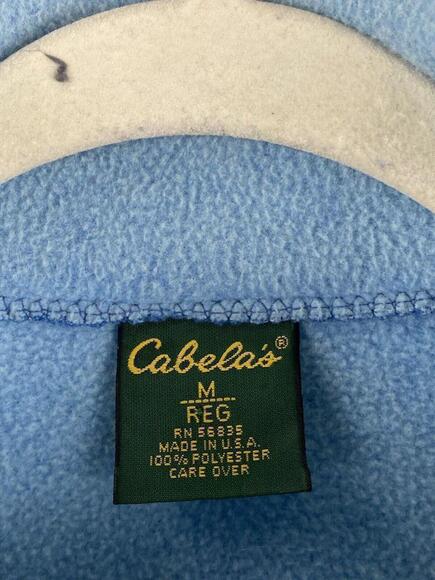 Cabelas Sweatshirt Womens Medium Blue Fleece 1/4 Zip Jacket - Picture 2 of 10